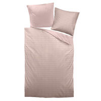 WENDE-BETTWÄSCHE 135x200 Renforce Baumwolle Bettbezug Streifen Muster Rosa gestreift - MADE IN GERMANY - Roségold, Textil (135/200cm) - Carpe Sonno
