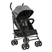 KINDERWAGEN Käfer dunkelgrau Stahlrahmen, Korb, abnehmbare Vorderräder, Fußstütze - Silberfarben, Metall (78/48/104cm) - Kikka boo