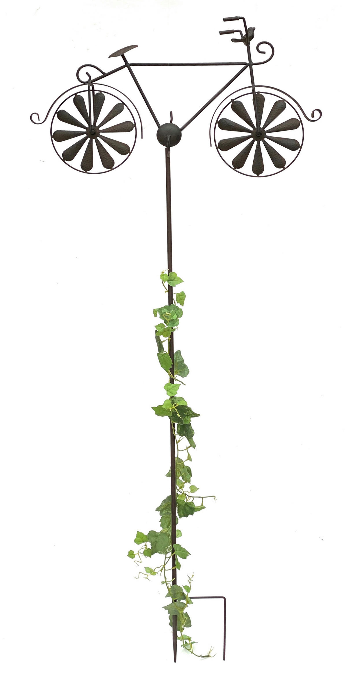 GARTENSTECKER Braun Metall Fahrrad 135 cm 96004 - Braun, Metall (61.5/135/9cm) - DanDiBo