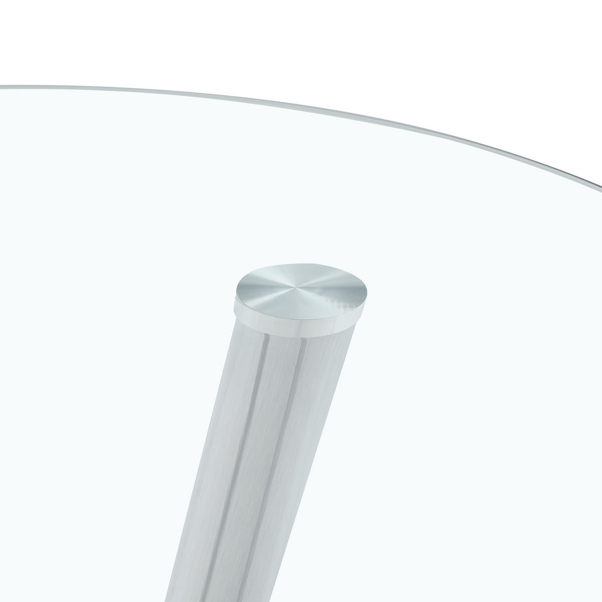 ESSTISCH runder Silber mit Metallbeinen 89 cm - Silberfarben, Metall (89/89/76cm) - Oxeza