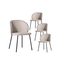 ESSZIMMERSTUHL Norah Beige 49 cm x 80 cm 4er-Set - Beige, Textil (49/80/56cm) - Klast Home