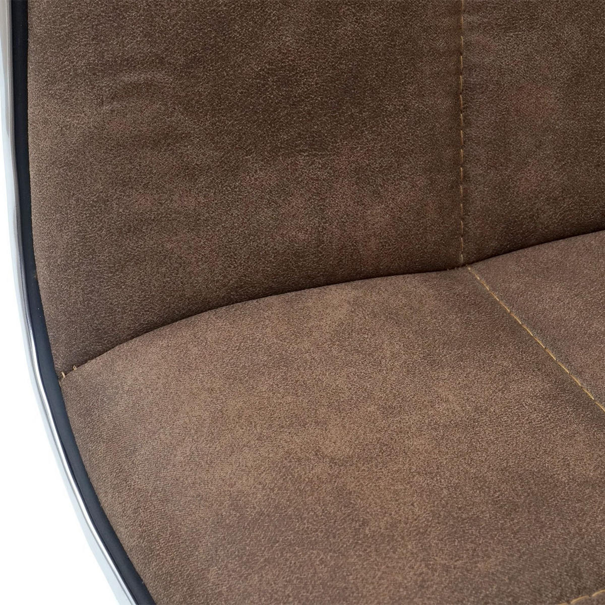 ESSZIMMERSTUHL 6er-Set 103x43x54cm Sitzhöhe 41cm Stoff/Textil vintage Braun - Braun, Textil (43/103/54cm) - CHEFGASTRO