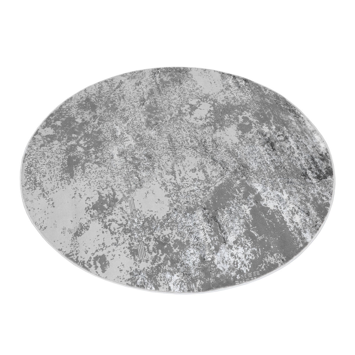 TEPPICH CRYSTAL ROUND Grau 100/100 cm - Grau, Kunststoff (100/100cm) - Tapiso