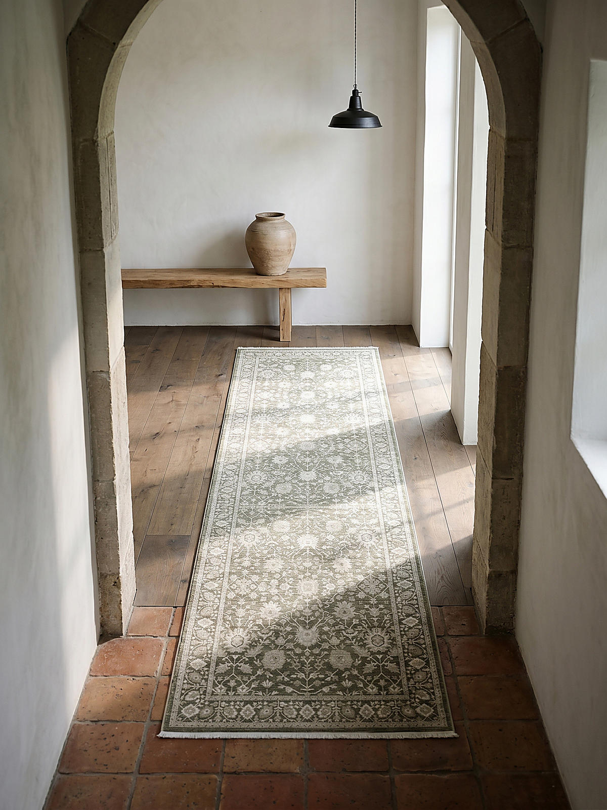 TEPPICHLÄUFER Orientalisch SCRIVIA Polypropylen Grün 80 x 150 cm - Grün, Textil (80/150cm) - KADIMA DESIGN