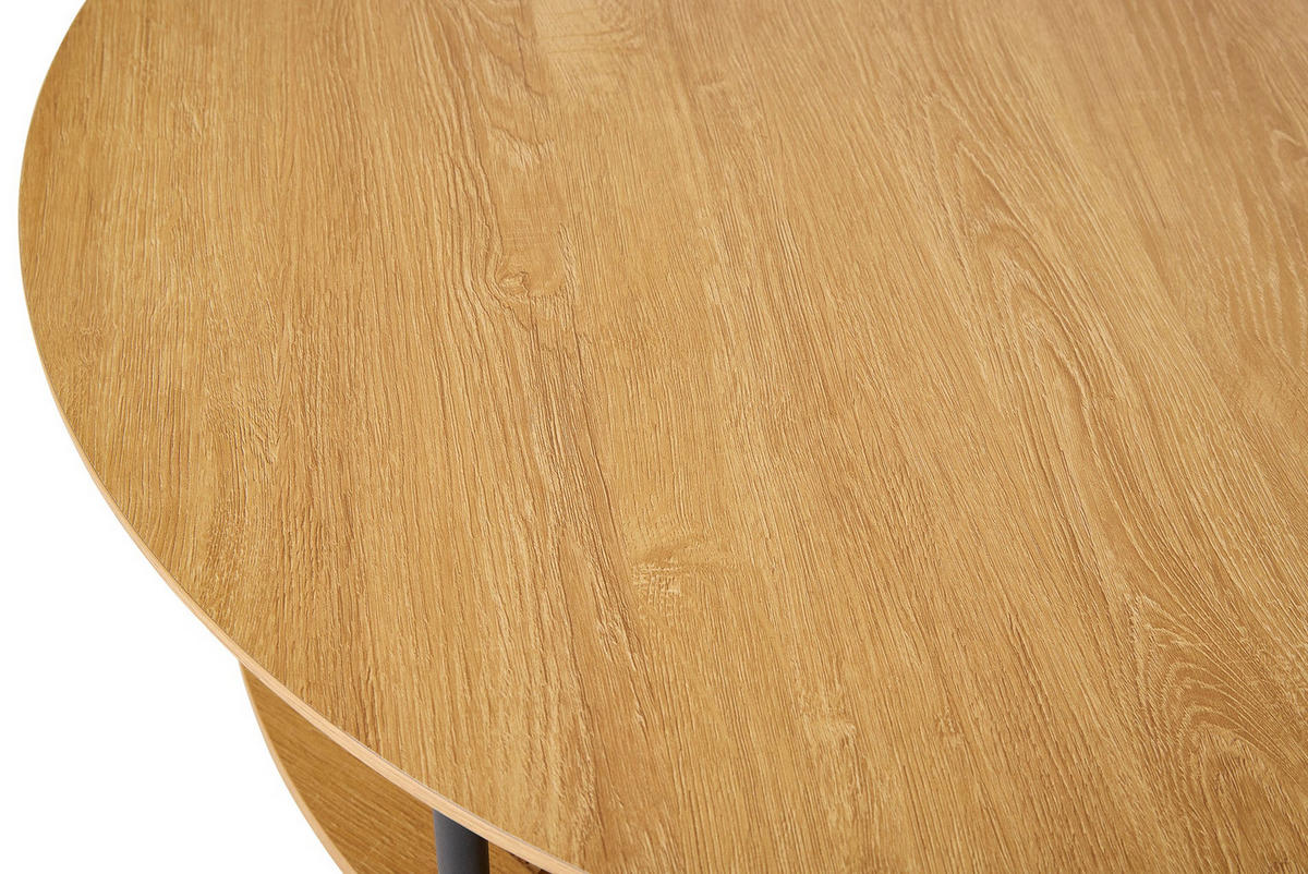 KONFERENČNÍ stolek Mogest, přírodní dub, 80 cm - béžová, kov/kompozitní dřevo (80/80/40cm) - Selsey
