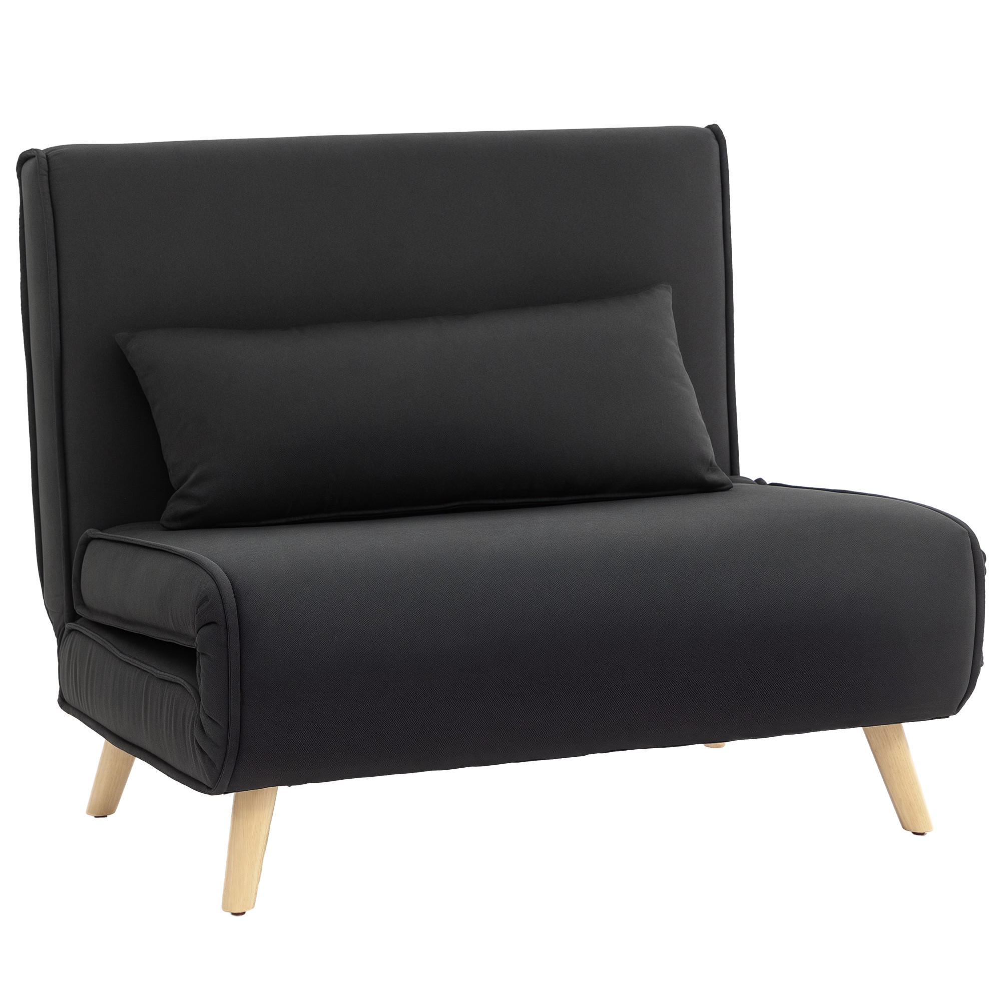 SCHLAFSESSEL DE-08177 mit Bettfunktion, verstellbare Rückenlehne Schwarz - Schwarz, Holzwerkstoff (78/80/94cm) - ComfortXL