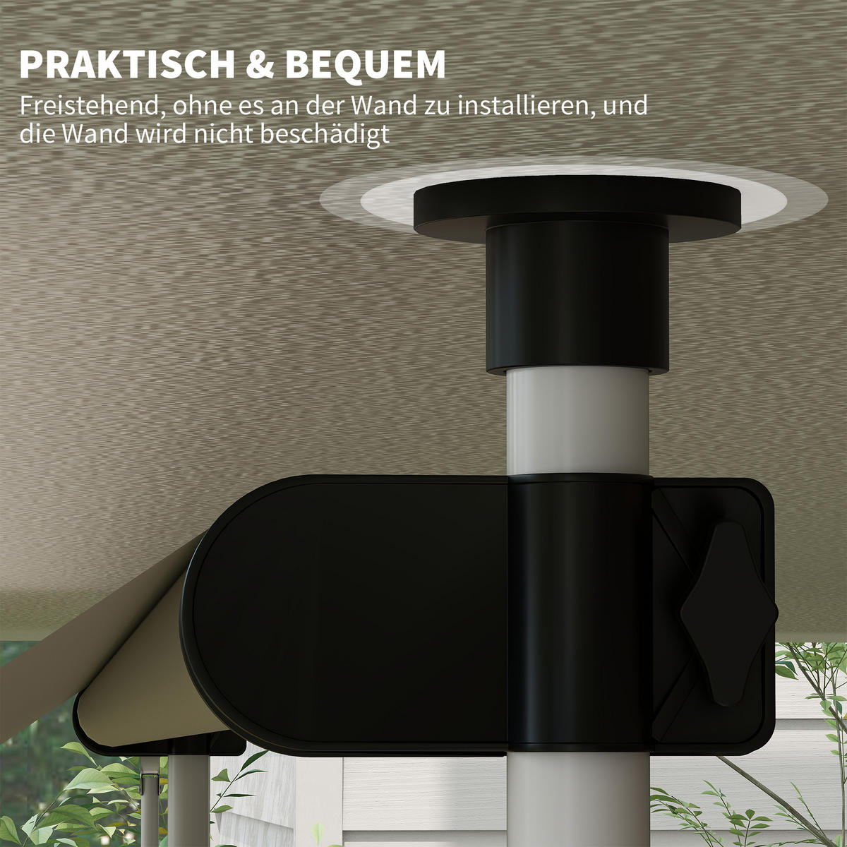 MARKISE, Blau+Weiß, Aluminium, Stahl, Polyester - Beige, Metall (150/280/300cm) - Outsunny