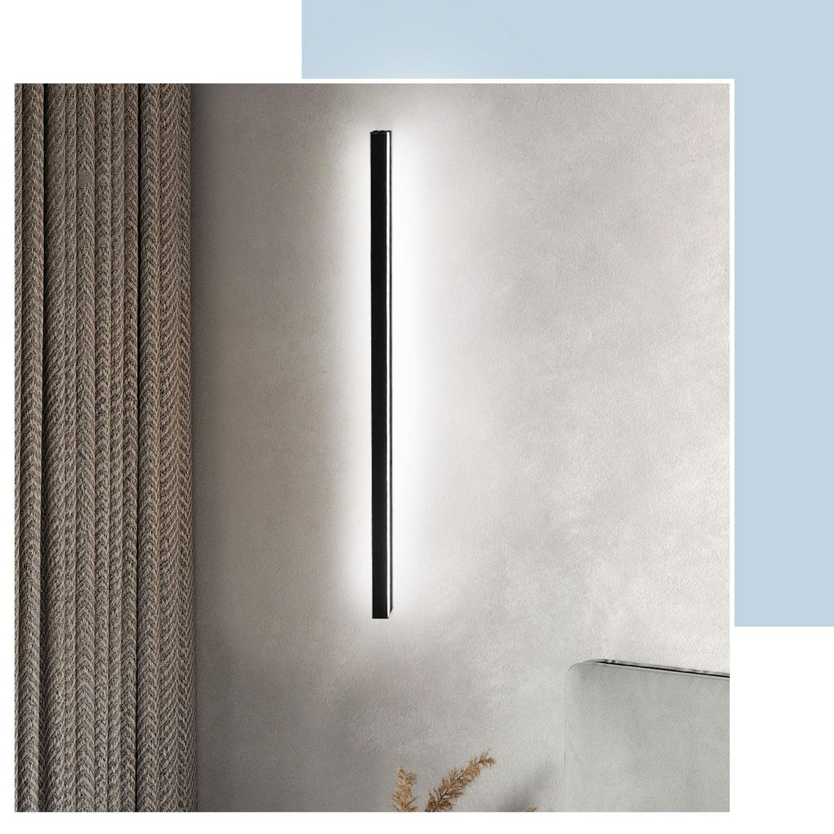 LED-WANDLEUCHTE Beaming 2.5/4/100 cm - Schwarz, Metall (4/100/2.5cm) - ZMH