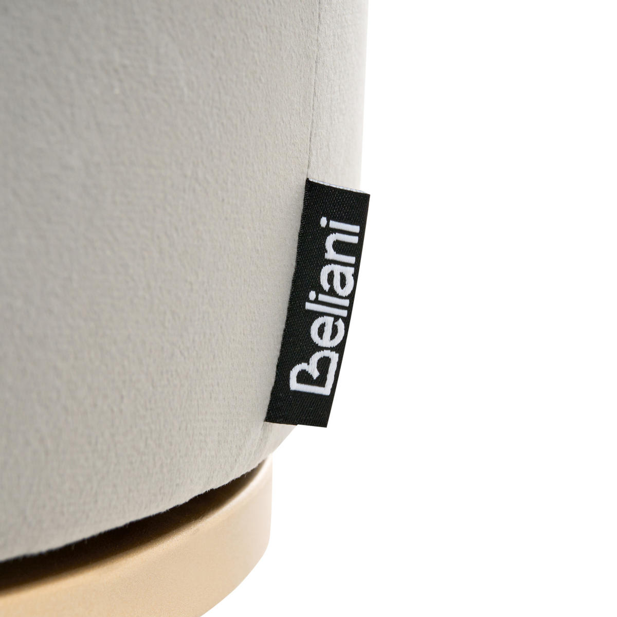 BANK Hellgrau Milry - Goldfarben/Hellgrau, Textil (104/40/40cm) - Beliani