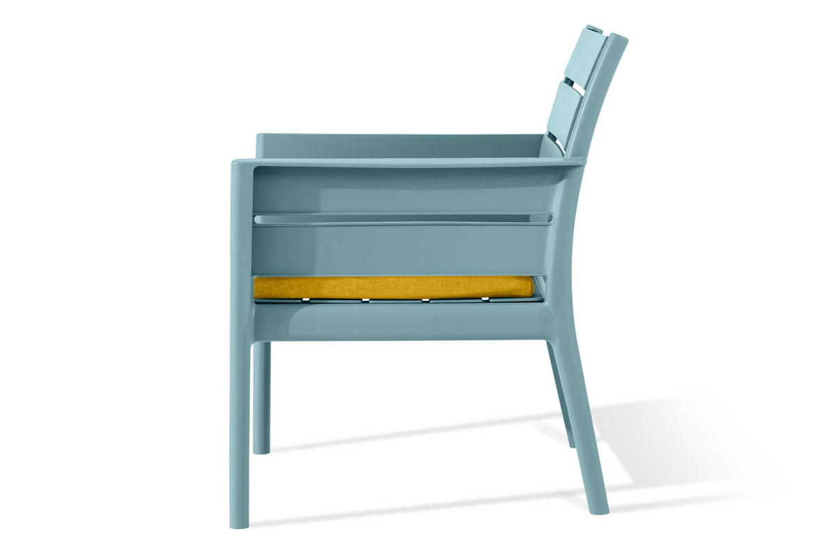 GARTENMÖBEL-SET MITTU 3-tlg, Mint/Gelb - Gelb/Mintgrün, Kunststoff - KONSIMO®