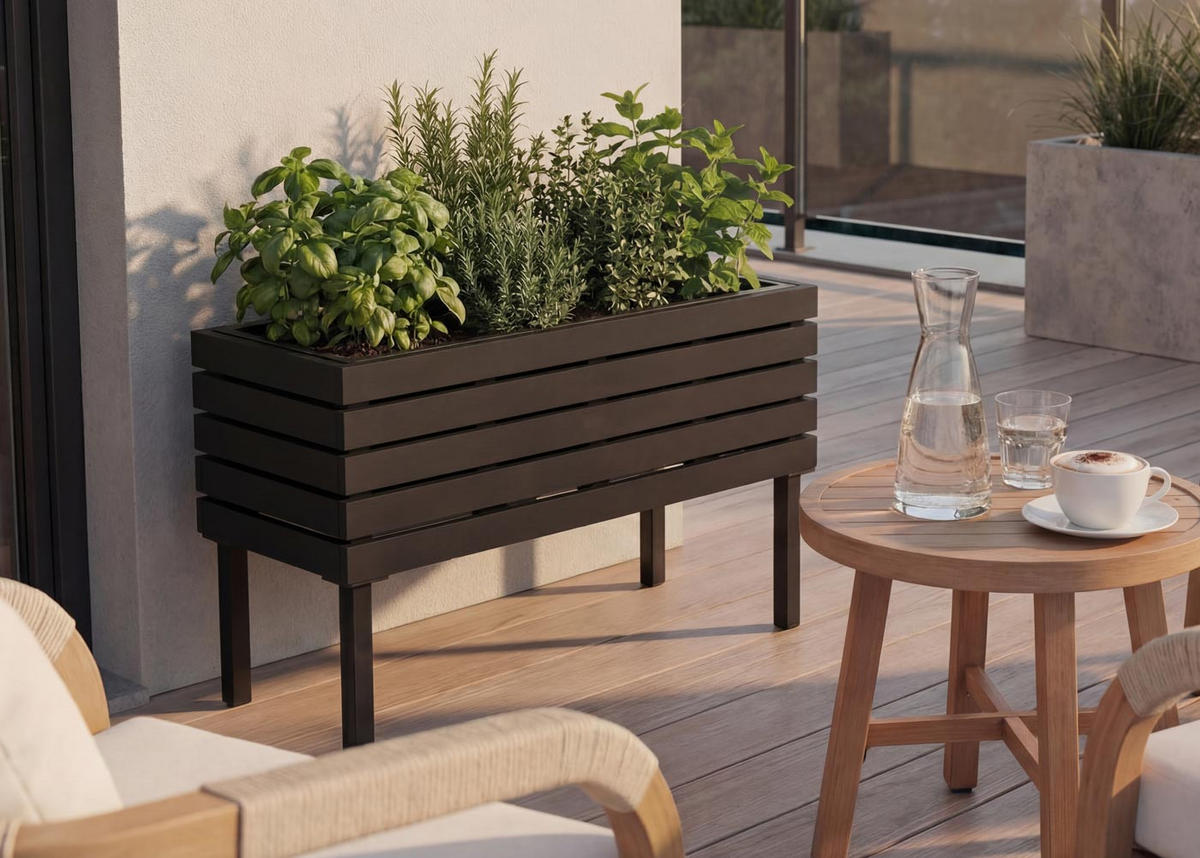 PFLANZKASTEN Schwarz - Schwarz, Holz (62/36/22cm) - MCW