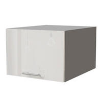 AUFSATZSCHRANK Essen W6B/50 Weiß Hochglanz / Grau Matt 50 / 59 / 36cm - Weiß Hochglanz/Grau, Holz/Holzwerkstoff (50/36/59cm) - Feldmann-Wohnen