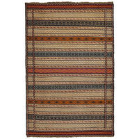 HANDWEBTEPPICH Kelim Kordi Mehrfarbig 150/100 cm Schurwolle - Multicolor, Textil (100/150cm) - Looma
