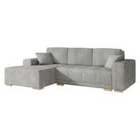 ECKSCHLAFSOFA Bello, Seite: Links - Naturfarben/Grau, Holz/Textil (240/140cm) - MIRJAN24