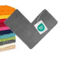 ECKBADEMATTE PARIS - Grau, Textil (100/100cm) - WohnDirect