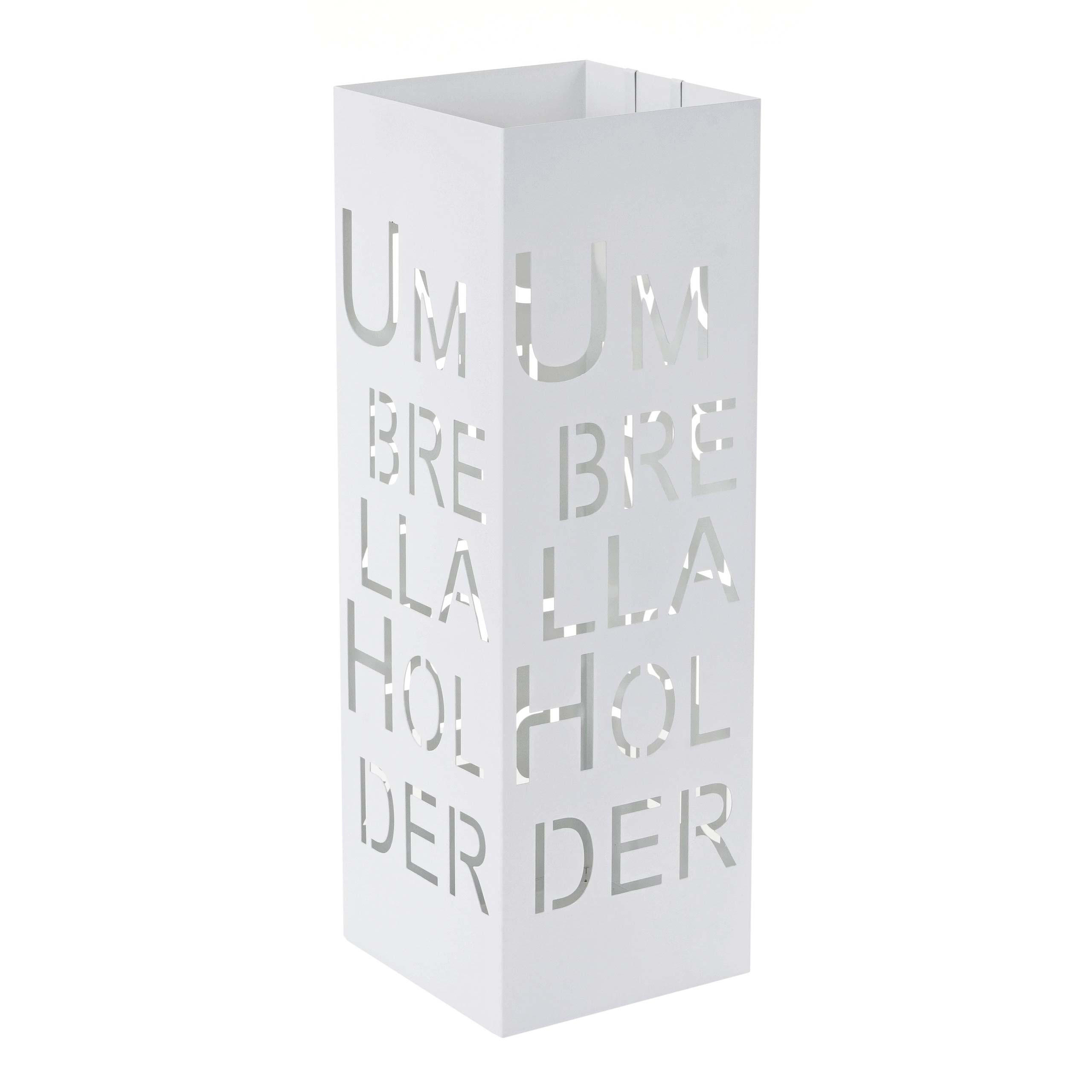 SCHIRMSTÄNDER SCHRIFT Weiß - Weiß, Metall (18/55/18cm) - MCW