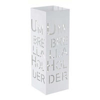 SCHIRMSTÄNDER SCHRIFT Weiß - Weiß, Metall (18/55/18cm) - MCW
