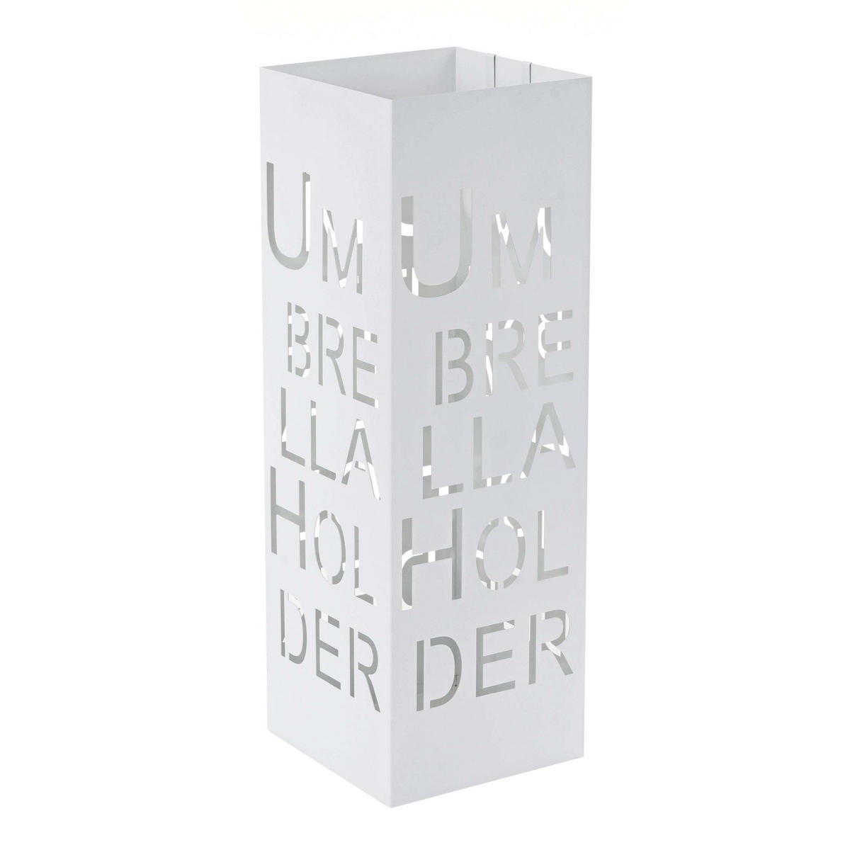 SCHIRMSTÄNDER SCHRIFT Weiß - Weiß, Metall (18/55/18cm) - MCW