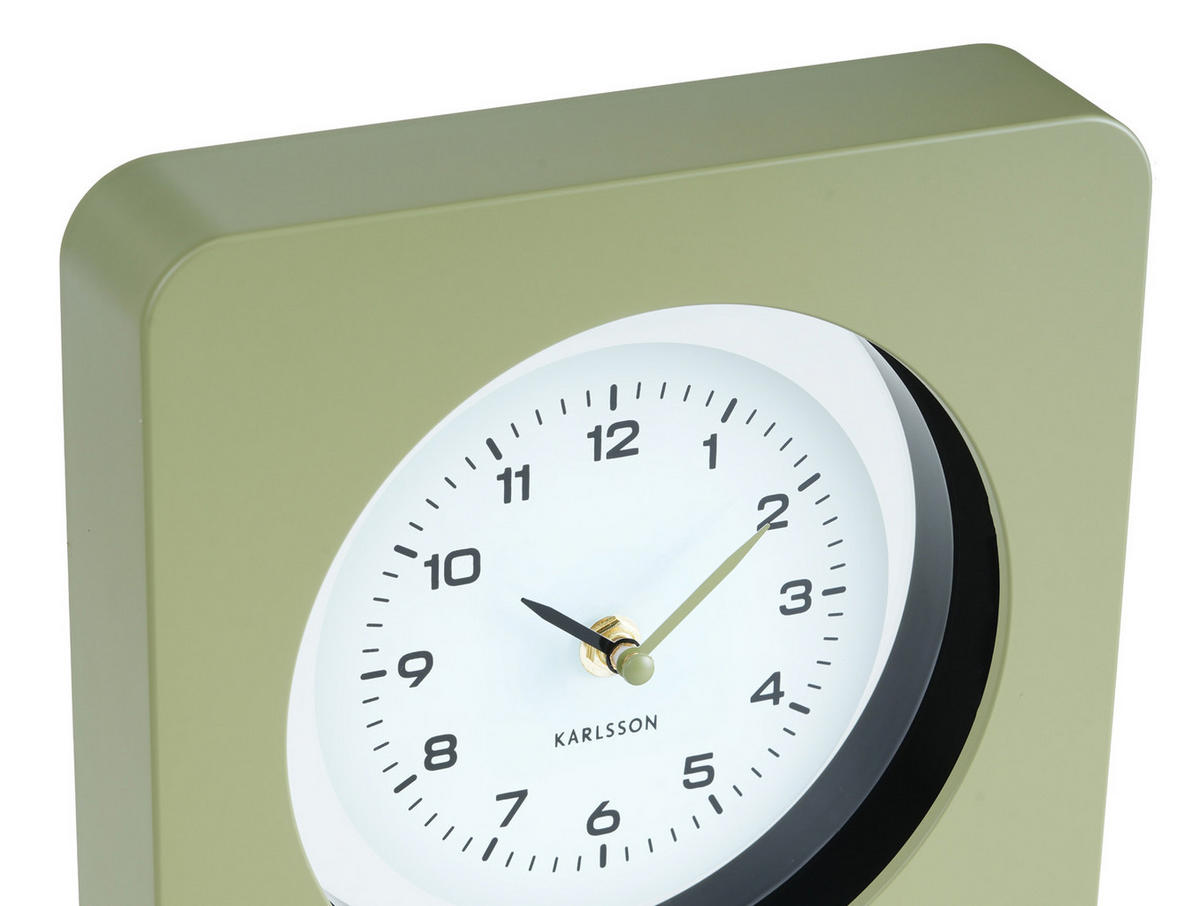 WANDUHR New Vintage Ø22 cm - Grün, Kunststoff (22/4.4/22cm) - Karlsson