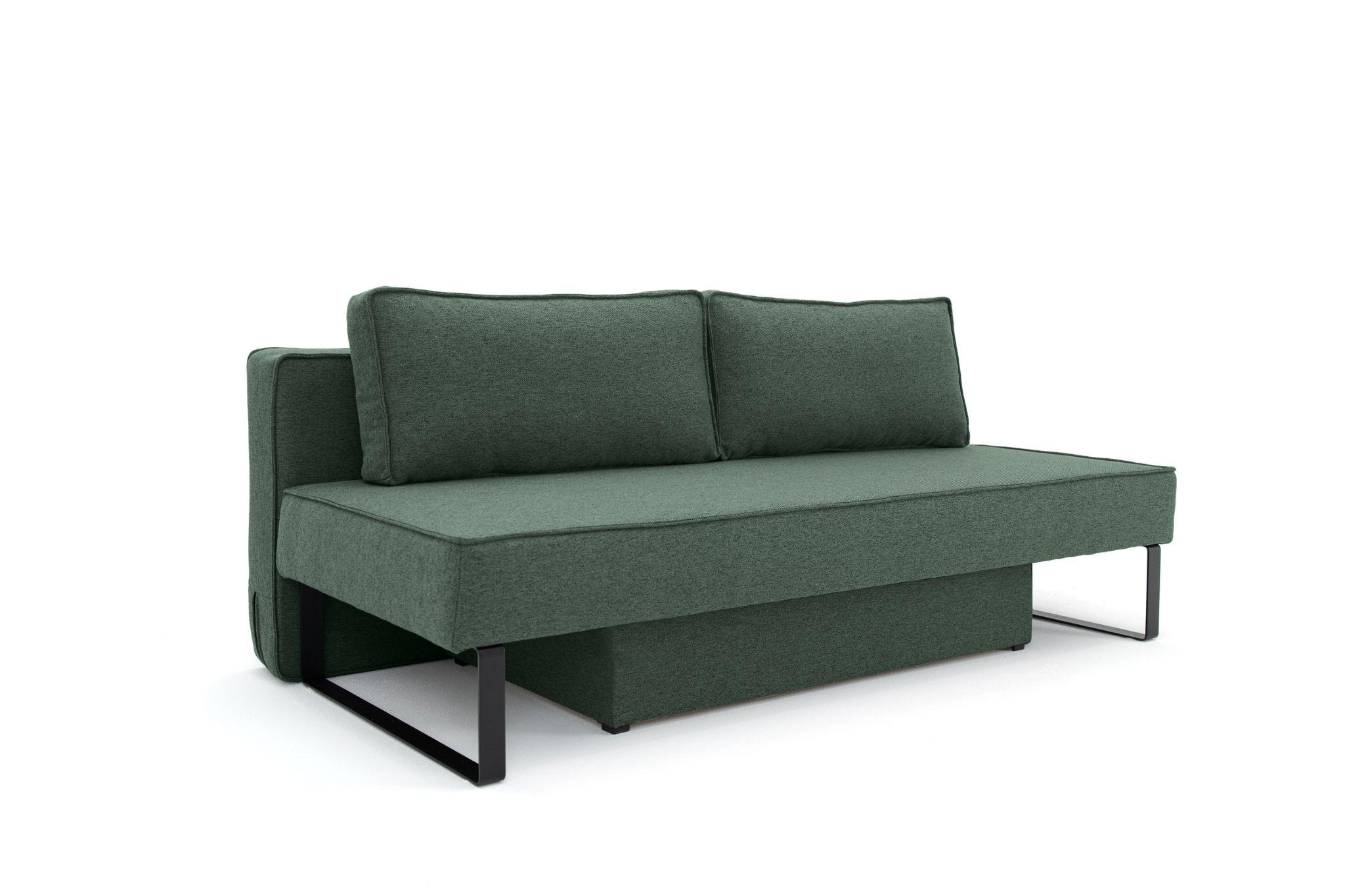SCHLAFSOFA Mit Bettkasten NOMI, Stoff Faro, Grün - Grün, Holz (200/82/100cm) - Kaiser Möbel