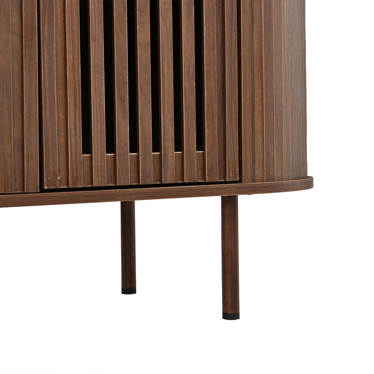 SIDEBOARD 160x40x70cm Walnuss mit 4 Schiebetüren - Walnussfarben, Holzwerkstoff (160/70/40cm) - FLIEKS
