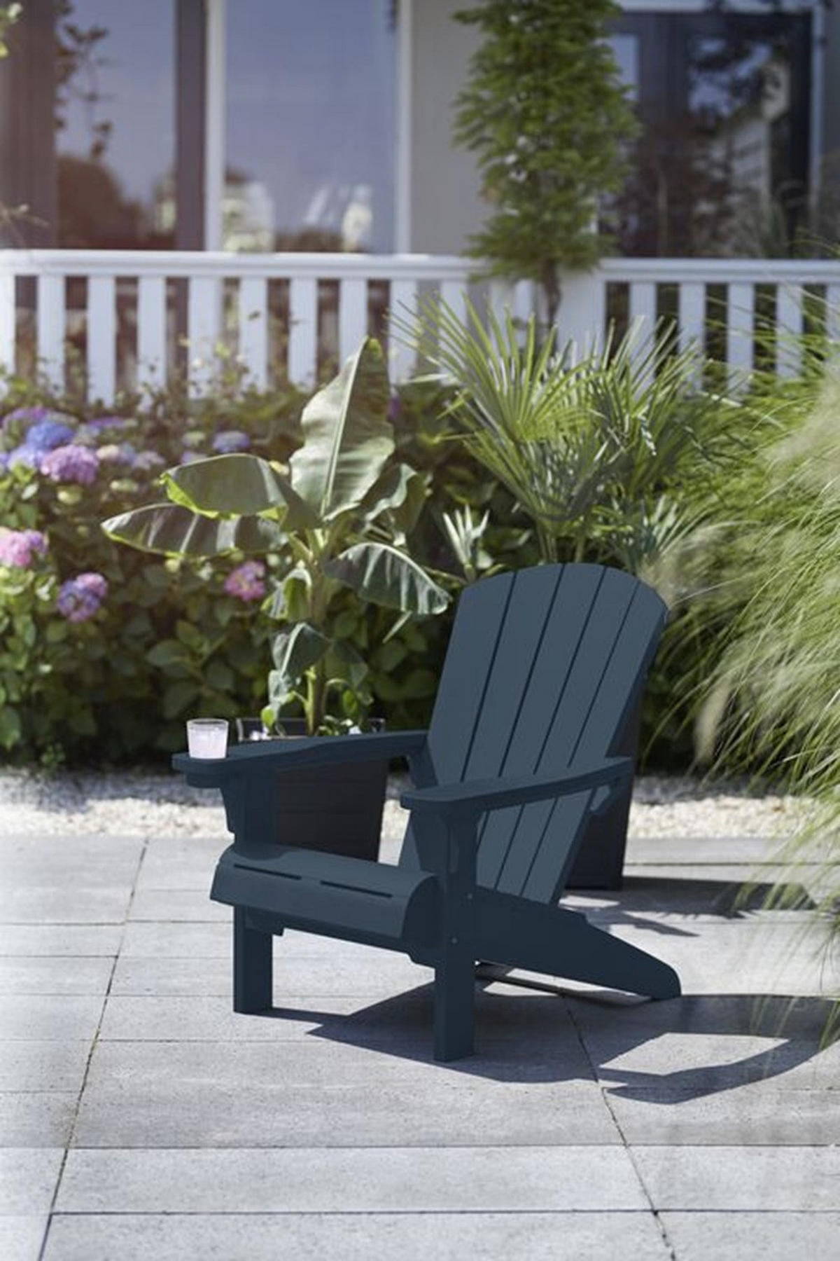 GARTENSTUHL Adirondack Alpine - Dunkelblau, Kunststoff (80/96.5/81cm) - Keter