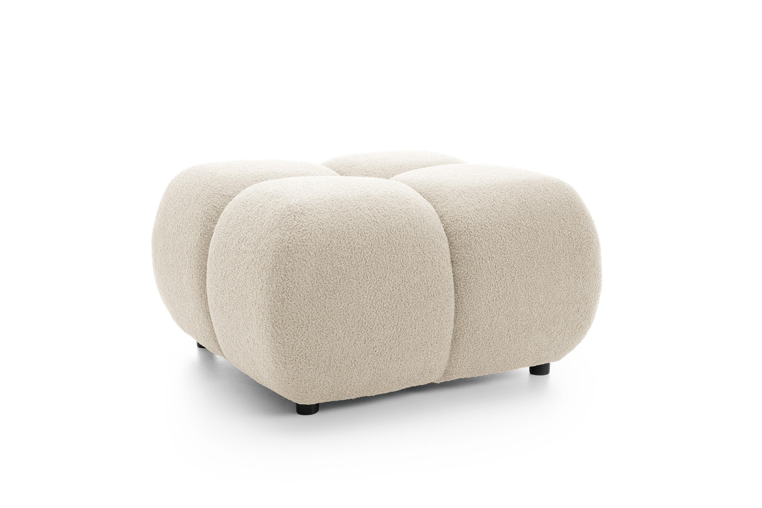 POLSTERHOCKER CORSO Modern Sitzhocker, Fußhocker Beige - Beige, Holzwerkstoff/Kunststoff (72/43.5/72cm) - MASSENO