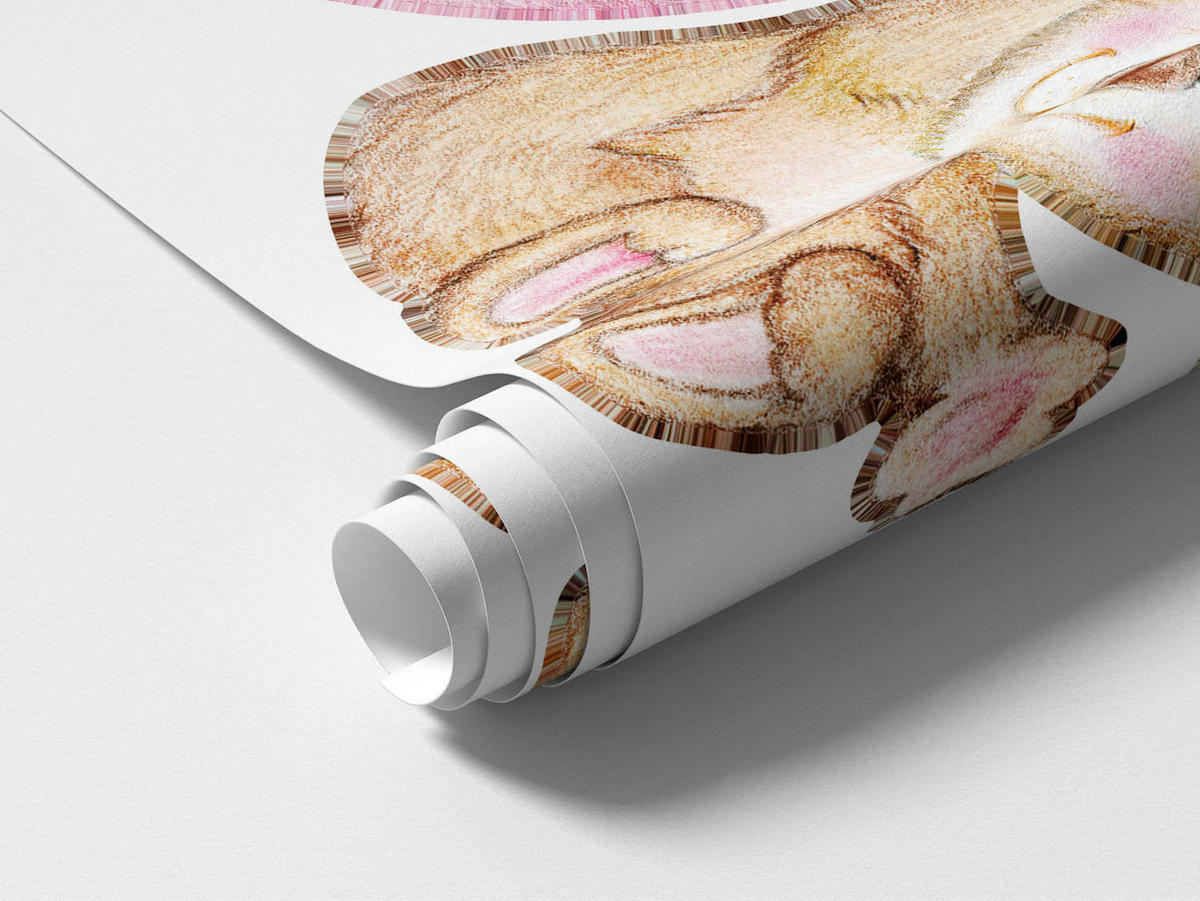 WANDAUFKLEBER 60x84cm - Tiere mit Luftballons - Multicolor, Kunststoff (60/84/0.1cm) - Wallfluent