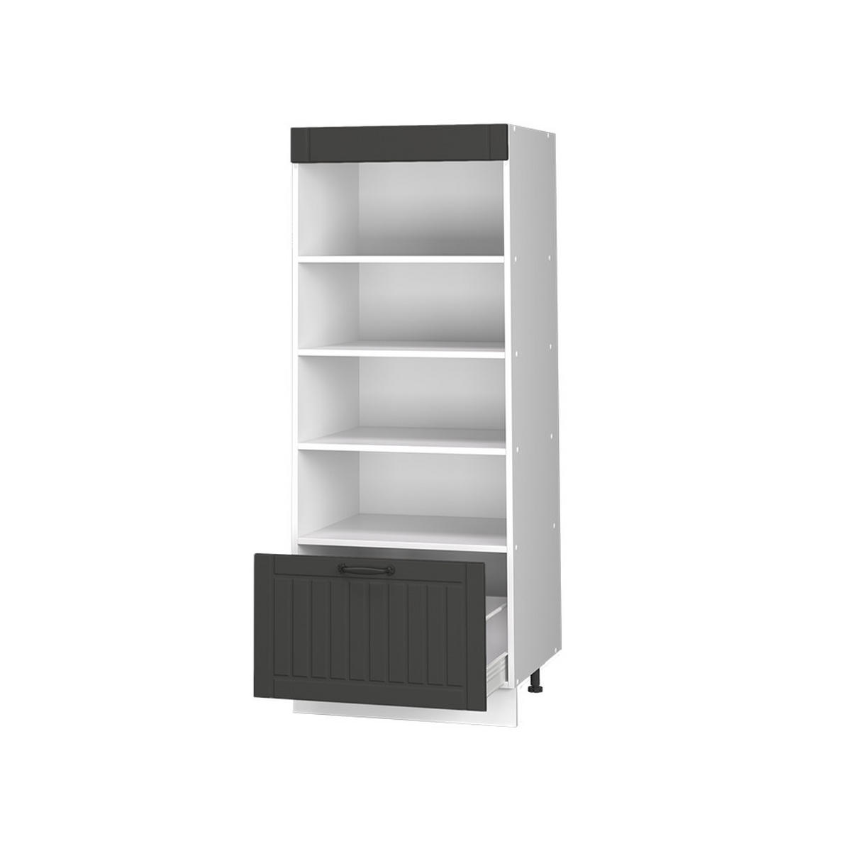 KÖKSHYLLA Fame-Line, Mörkgrå/Vit, 60 cm - Vit/Mörkgrå, Träbaserade material (60/153.6/58.1cm) - Vicco