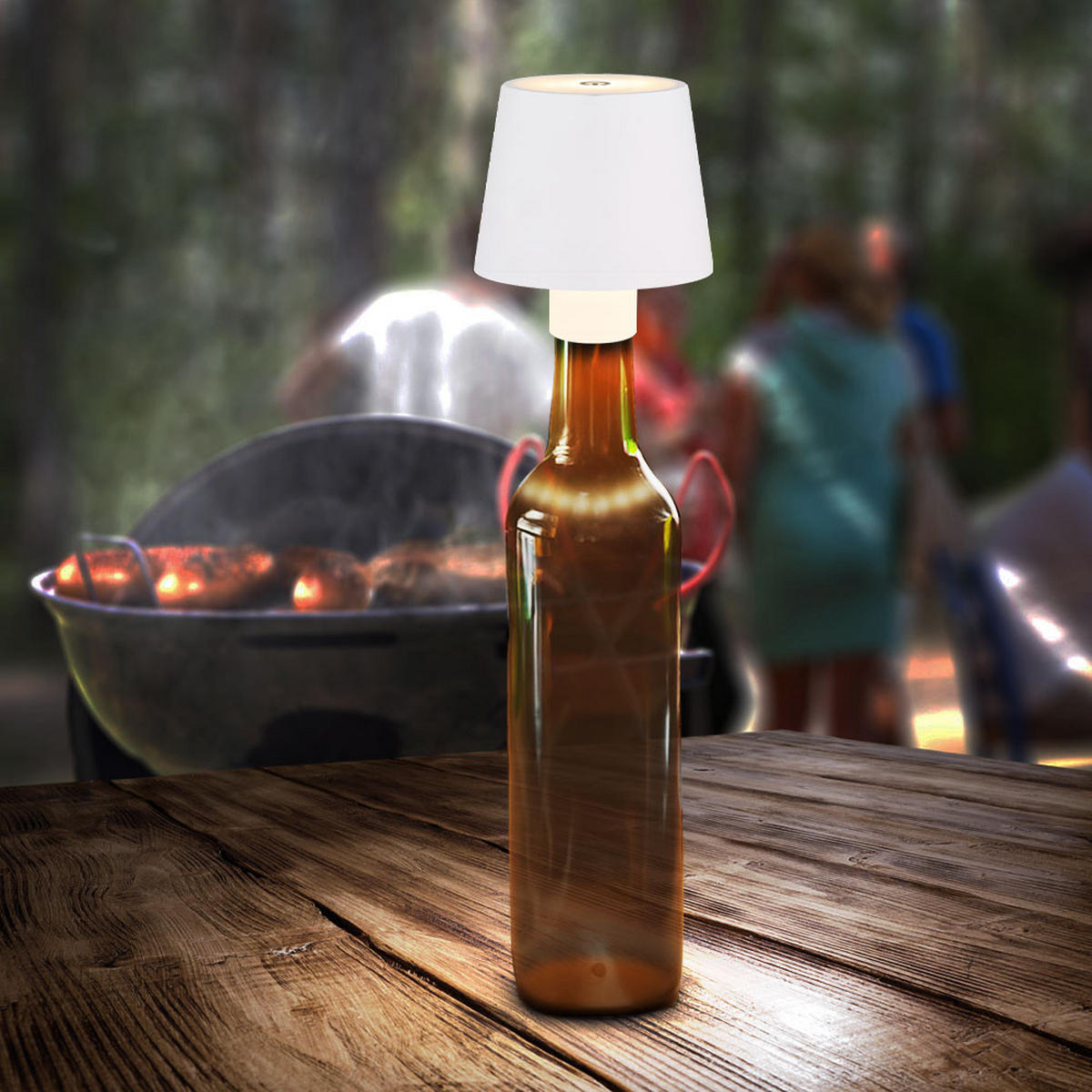 LED TISCHLEUCHTE Vannie Weiß - Weiß, Kunststoff (10.6/10.6/13cm) - Globo Lighting