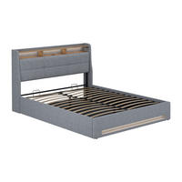 ČALOUNĚNÁ POSTEL Christin Šedá/dubová - šedá, kompozitní dřevo - VitaliSpa