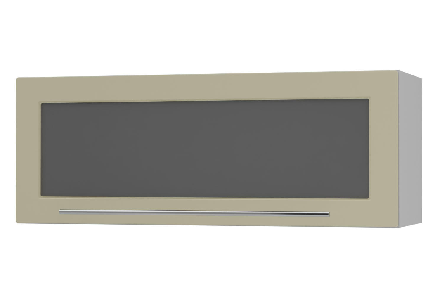 KÜCHENHÄNGESCHRANK Kvantum W4BS/90-AV Vanille Matt / Grau Matt 90 / 32,5 / 36cm - Creme/Grau, Holz/Holzwerkstoff (90/36/32.5cm) - Feldmann-Wohnen