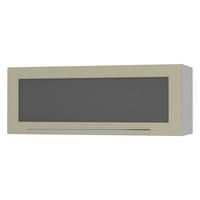 KLAPPHÄNGESCHRANK Kvantum W4BS/90 Vanille Matt / Grau Matt 90 / 32,5 / 36cm - Creme/Grau, Holz/Holzwerkstoff (90/36/32.5cm) - Feldmann-Wohnen