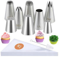 SPRITZBEUTEL Set 29-teilig Edelstahl mit Reinigungsbürste - Silberfarben, Metall (16/1/29.5cm)