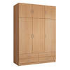 DREHTÜRENSCHRANK STELLINA 135/194/54,6cm 6-türig Buchefarben - Buchefarben, Holzwerkstoff (135/194/54.6cm) - MASSENO