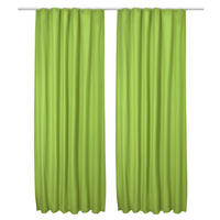 VORHANG Amelie TK mit Kräuselband 140x245cm Grün (2tlg) - Grün, Textil (140/245/1cm) - Beautissu 