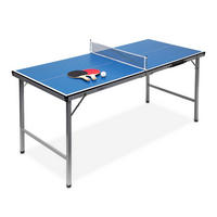 TISCHTENNISPLATTE Mehrfarbig klappbar 7-tlg. 150x67 cm - Multicolor, Holzwerkstoff/Metall (67/150cm) - Relaxdays