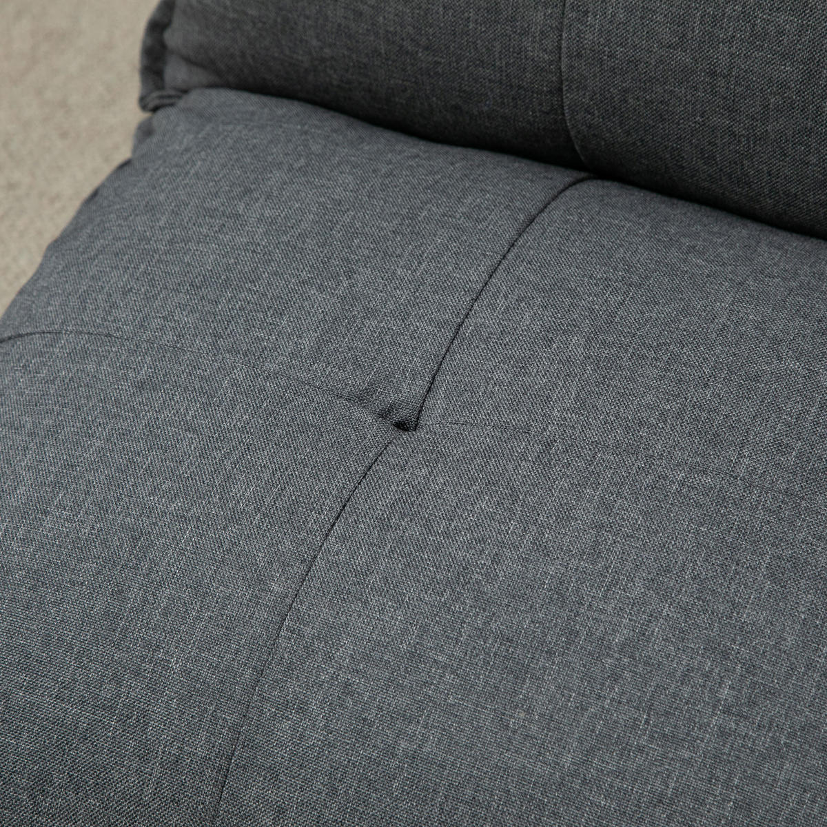 BODENSTUHL 2-in-1 Bodensessel Bett mit Rückenlehne 13 Positionen Verstellbar - Grau, Metall (71/54/100cm) - HOMCOM