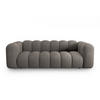 SOFA Lupine aus Chenille-Stoff grau 3 Sitzplätze - Grau, Textil (95/70/230cm) - Micadoni