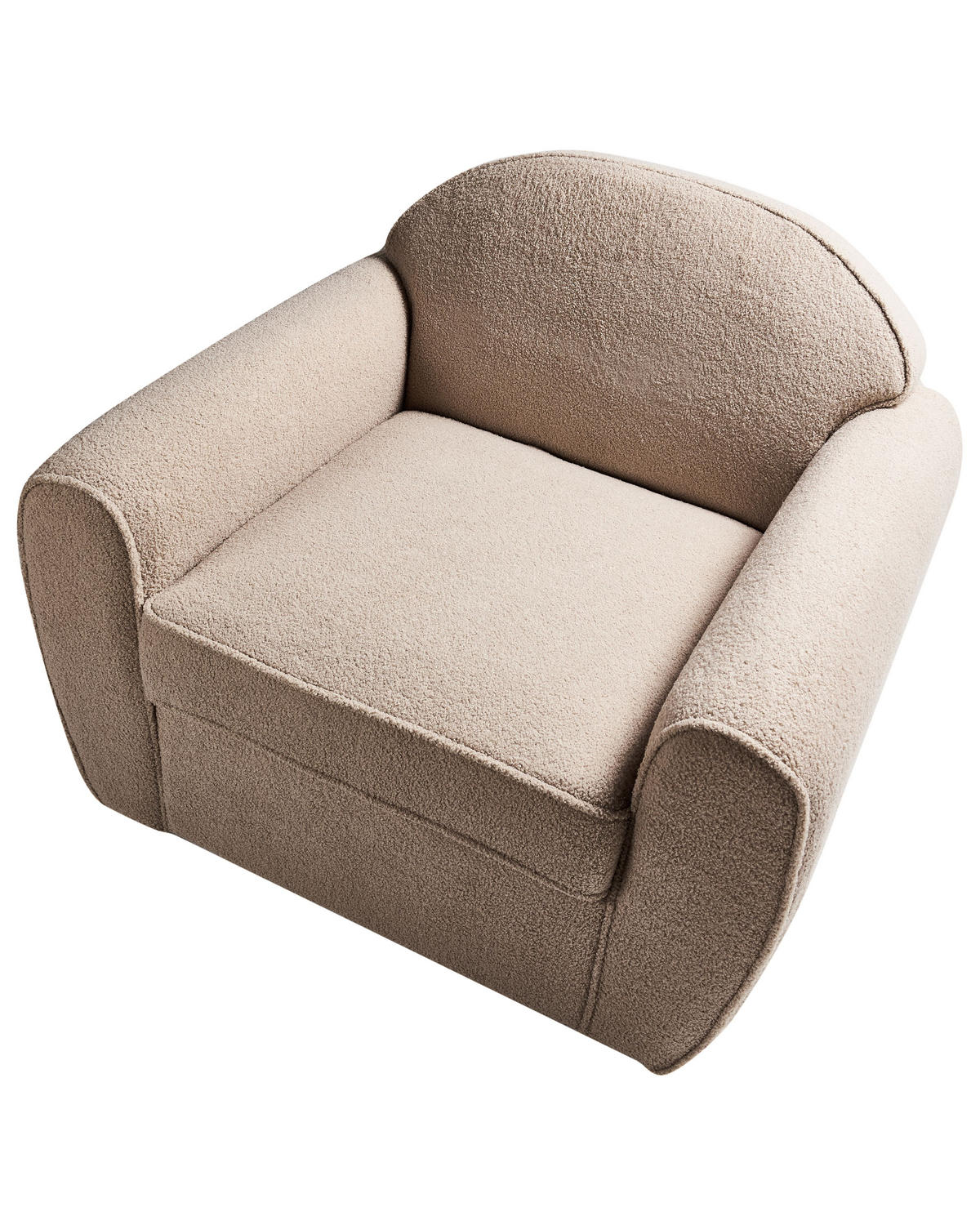 SESSEL Hellbraun Ellede - Hellbraun, Textil (93/73/90cm) - Beliani