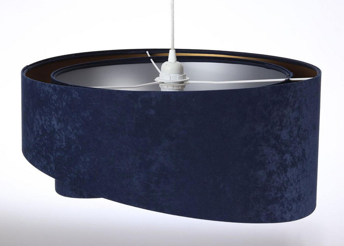 HÄNGELEUCHTE Blau 50/23 cm - Blau/Goldfarben, Kunststoff (50/1.3/23cm) - ONZENO