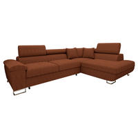 ECKSOFA Cotere Cord, Seite: Rechts - Braun, Holz/Textil (270/202cm) - MIRJAN24