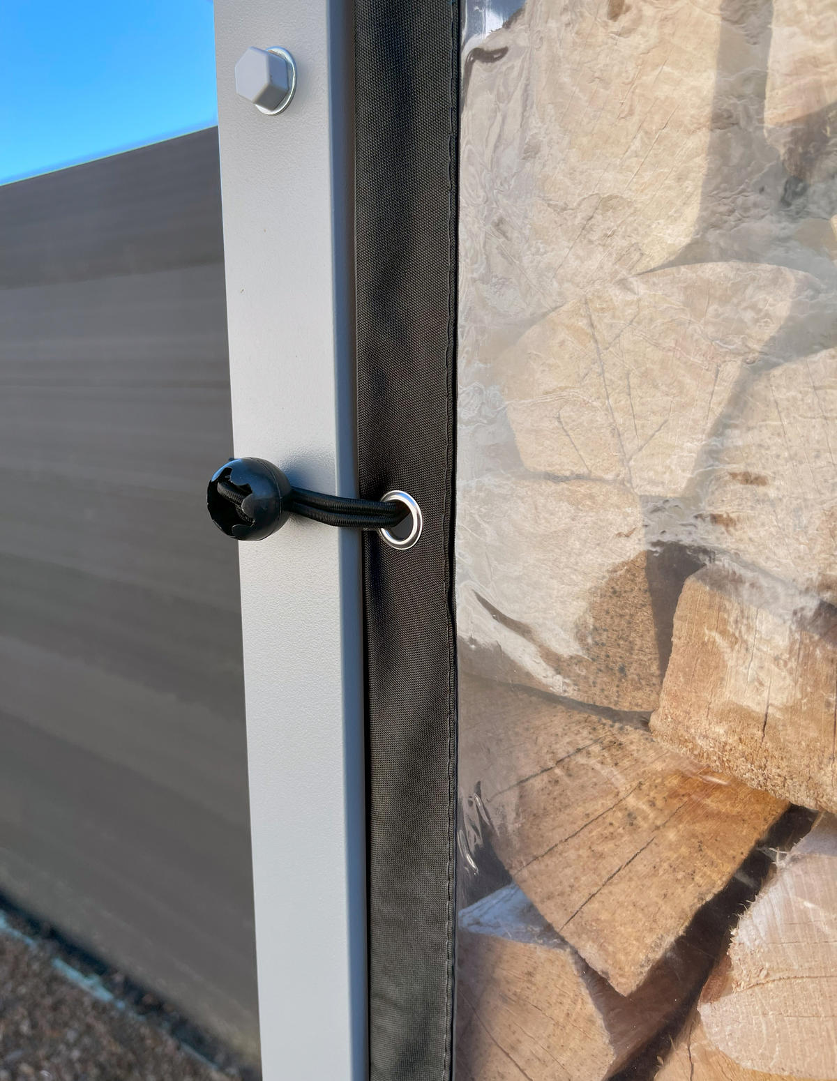 WETTERSCHUTZ Set für Kaminholzregal 130/185 cm Transparent - Transparent, Kunststoff (130/185/1cm) - QUICK STAR