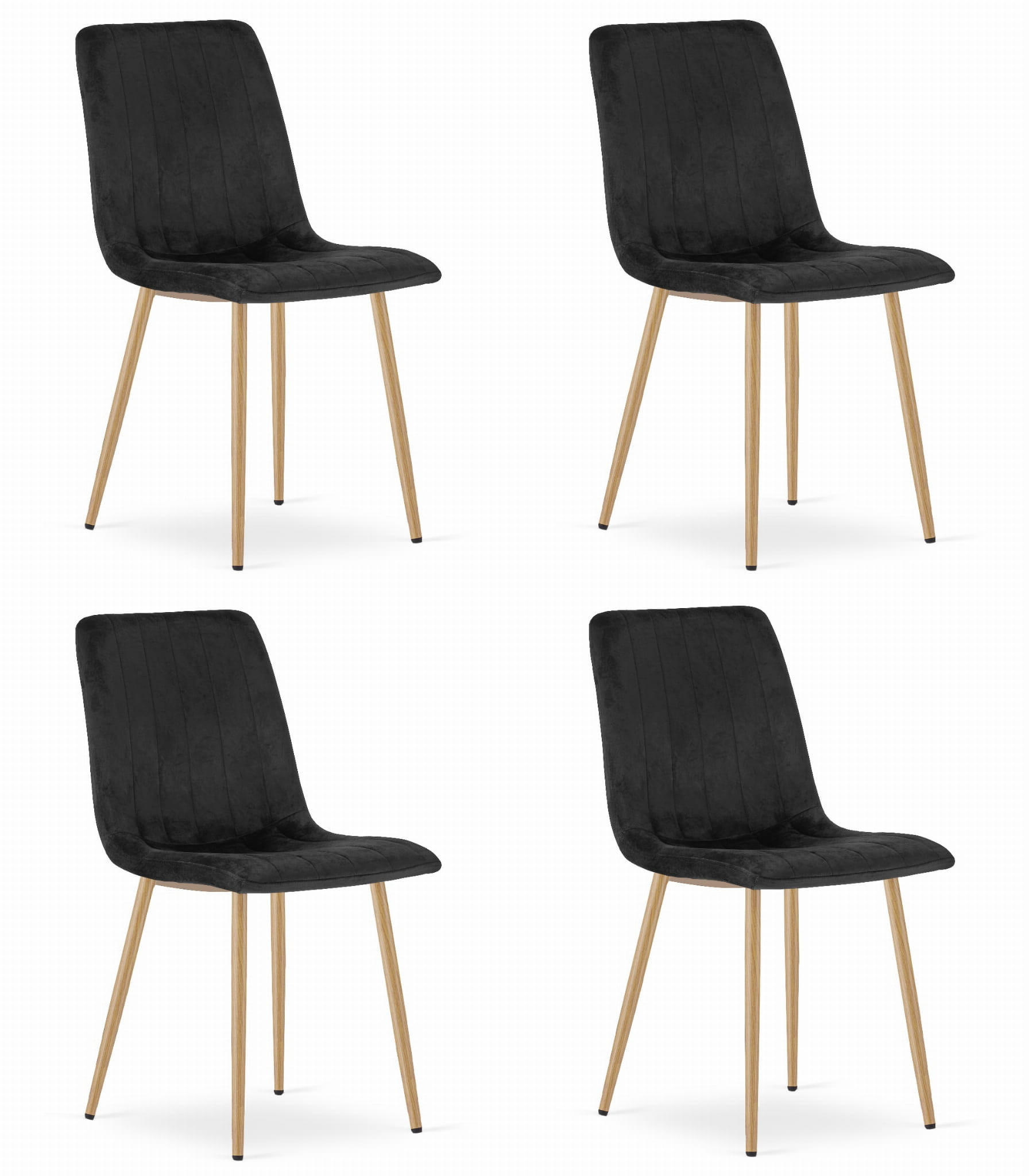 Valora Esszimmerstuhl Schwarz, Eiche 43x90x51 cm