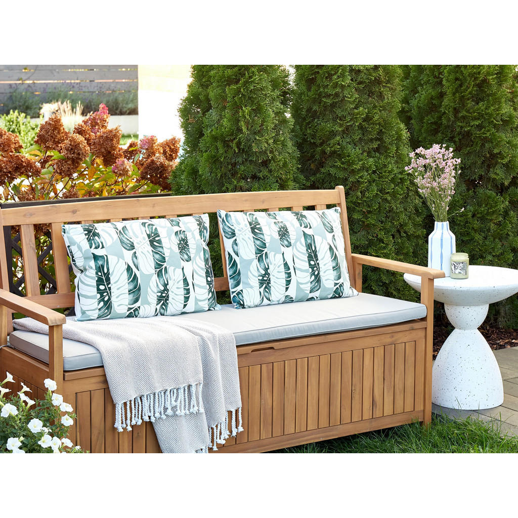 Thumbnail - Beliani Outdoor-Kissen, Hellgrau, Textil, Füllung: Polyester, Rechteckig, 40x60 cm, Outdoor-Kissen, Outdoor-Dekokissen