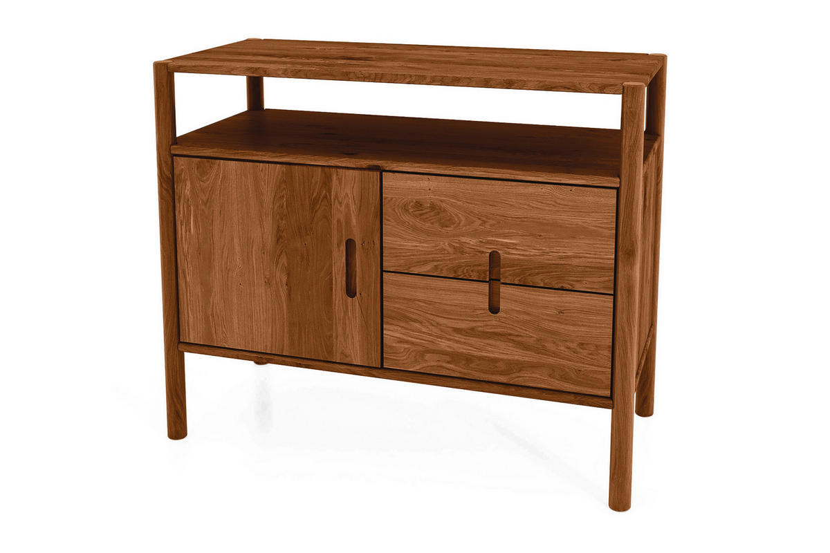 KOMMODE INA Wildeiche - Mokka, Holz (97/84/46cm) - byoak