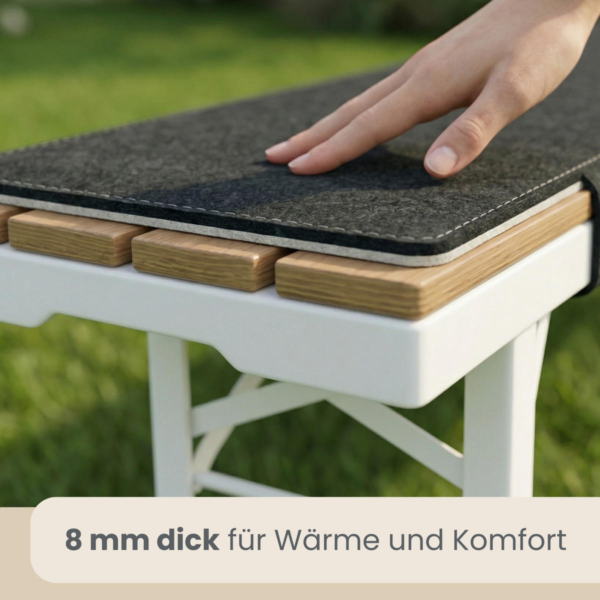 BIERBANKAUFLAGE Filz, 2er Set, Anthrazit, 180/28/0,8 cm - Grau, Kunststoff (28/1/180cm) - Dunedesign