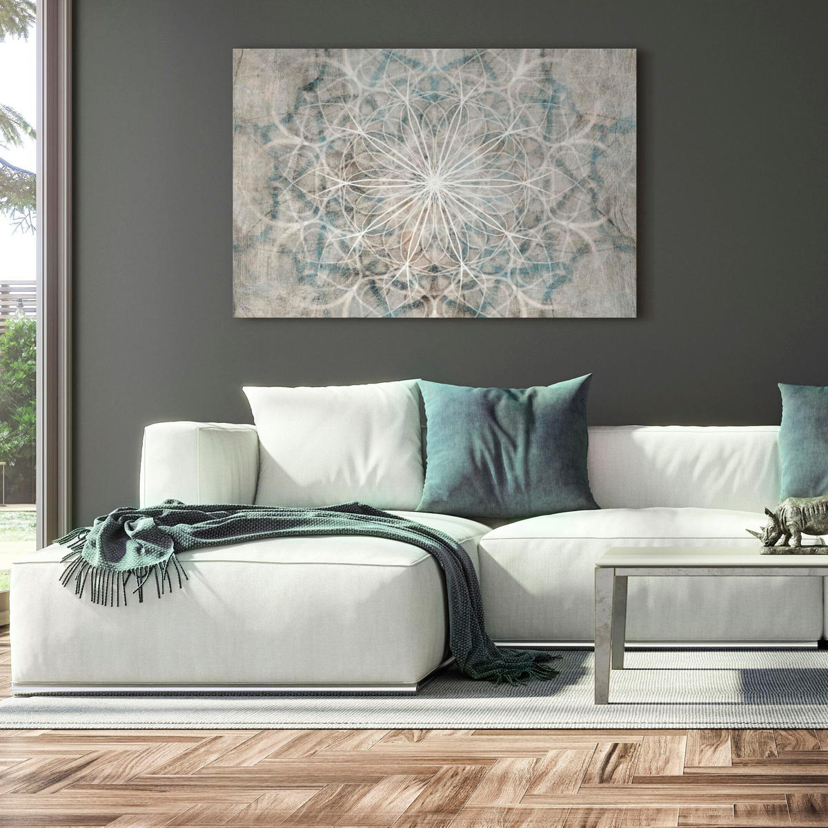 LEINWANDBILD Boho 120x80 cm - Multicolor, Holz (120/80cm) - LUMASOUL