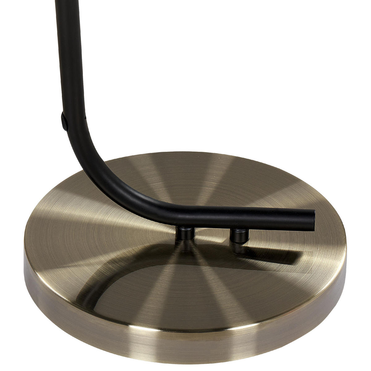 STEHLAMPE Schwarz/Weiß/Messing Caudelo - Messingfarben/Schwarz, Metall (28/28/150cm) - Beliani
