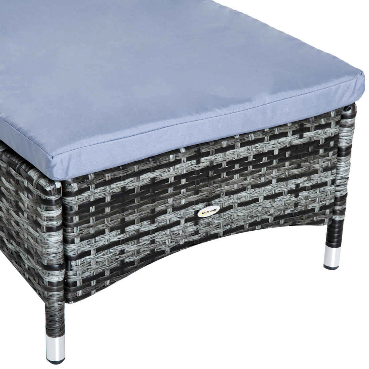 GARTENLIEGE DE-13561 5-fach verstellbar, mit Rollen Grau - Grau, Metall (73/56/200cm) - ComfortXL